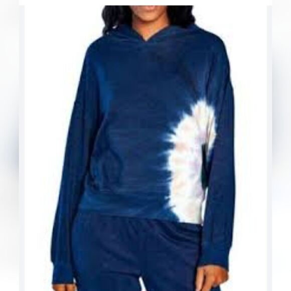NWOT Wildfox Blue Tie Dye Hoodie Size Small - Picture 1 of 6